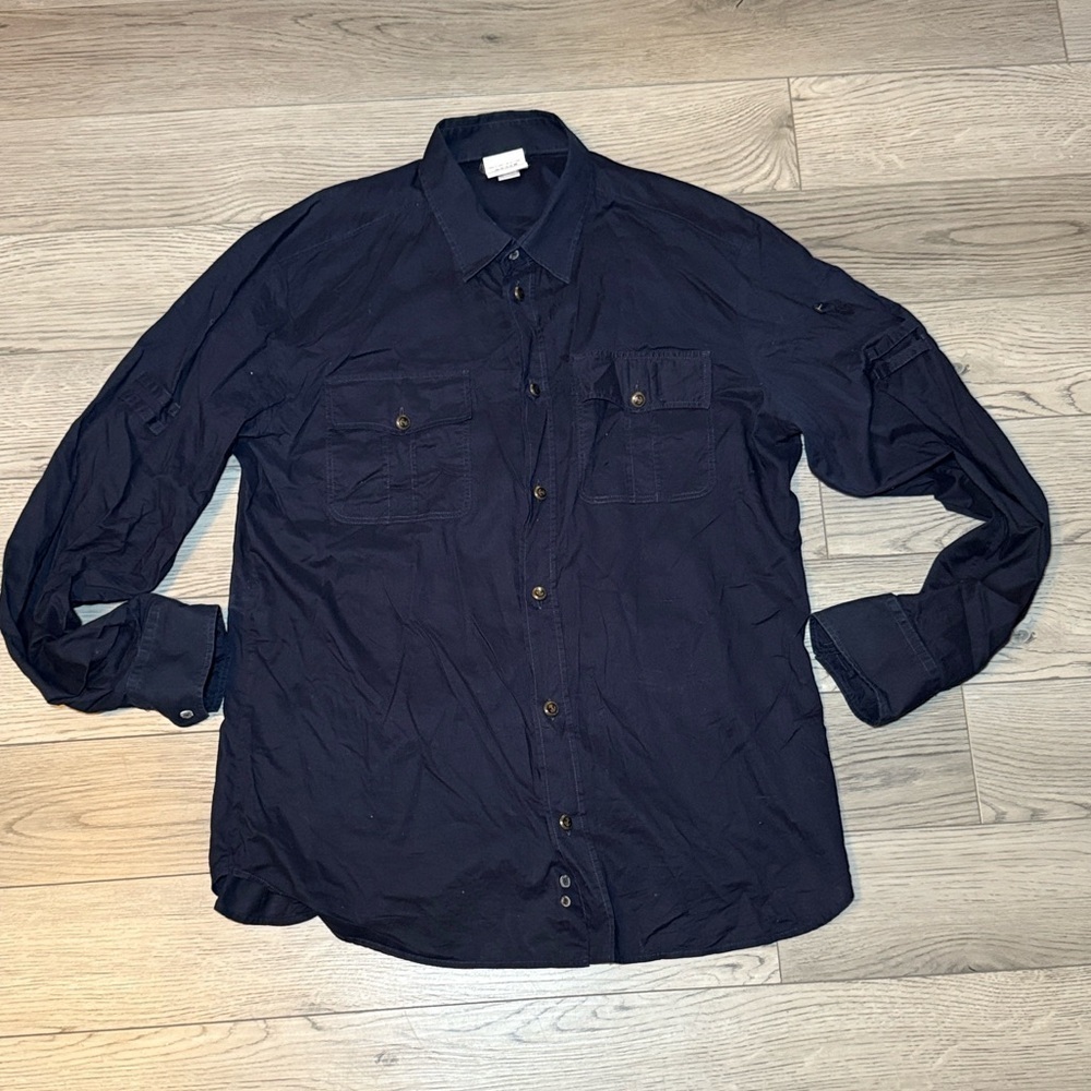 Vintage D&G Dolce & Gabbana Utility Military Button Shirt Made in Italy 42 (XXL)